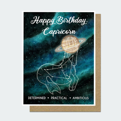 Capricorn Astrology Birthday Card