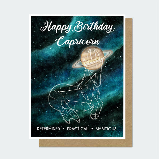 Capricorn Astrology Birthday Card