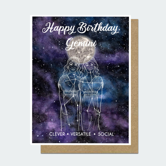 Gemini Astrology Birthday Card