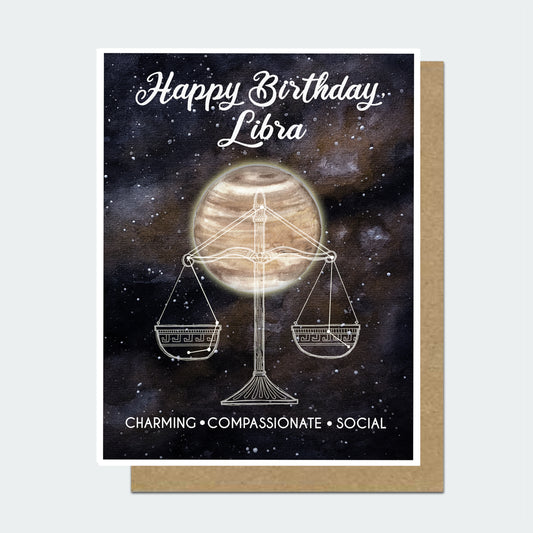Libra Astrology Birthday Card