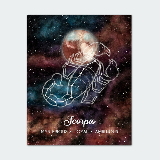 Scorpio Astrology Art Print