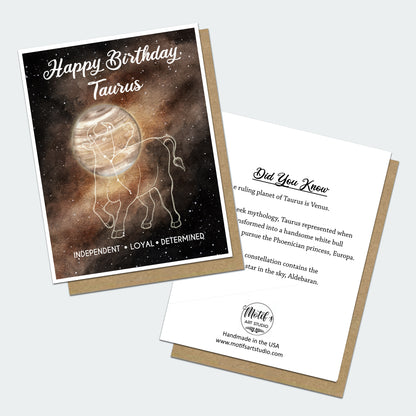 Taurus Astrology Birthday Card