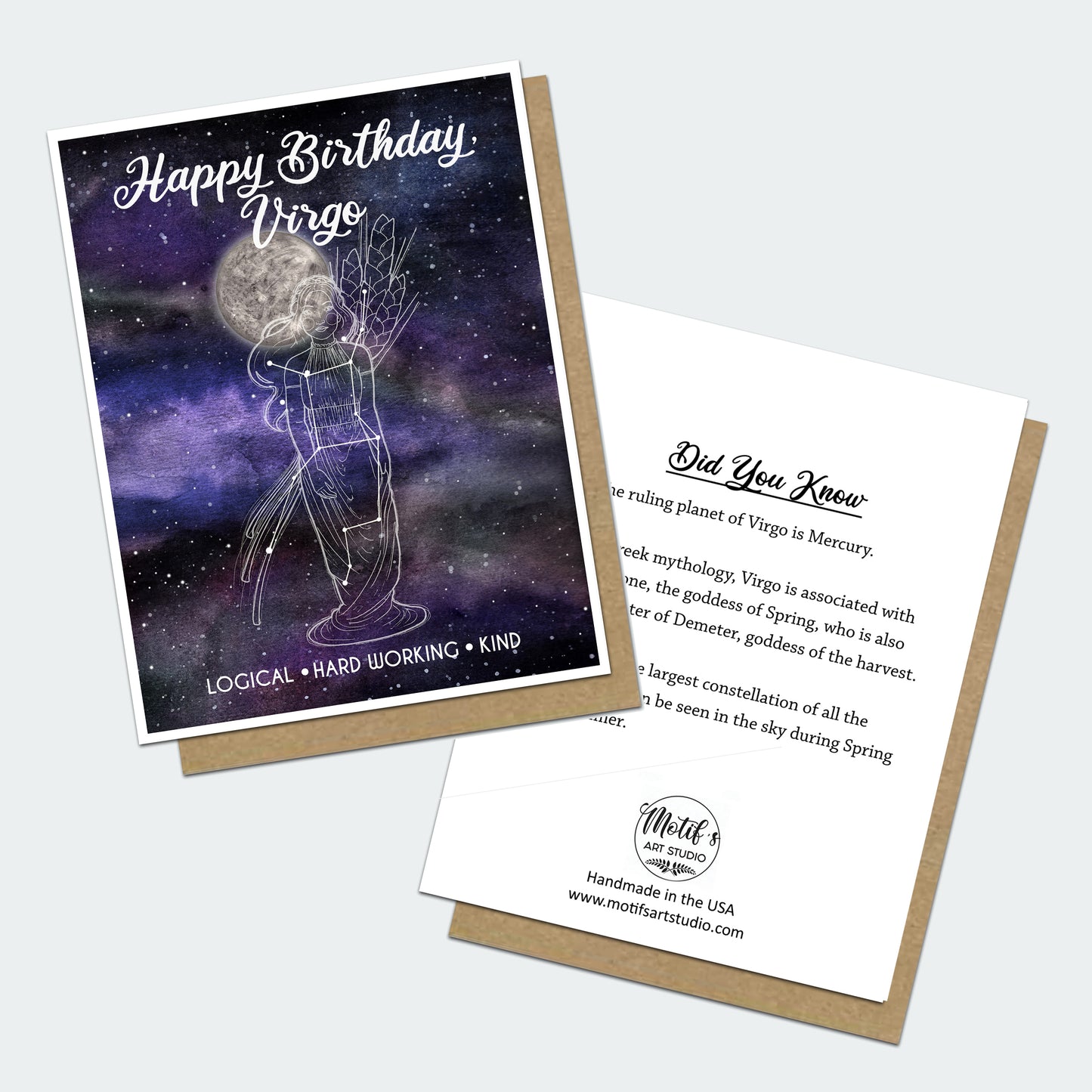 Virgo Astrology Birthday Card