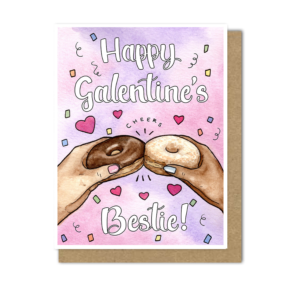 Galentine's Day, Donut Cheers Card
