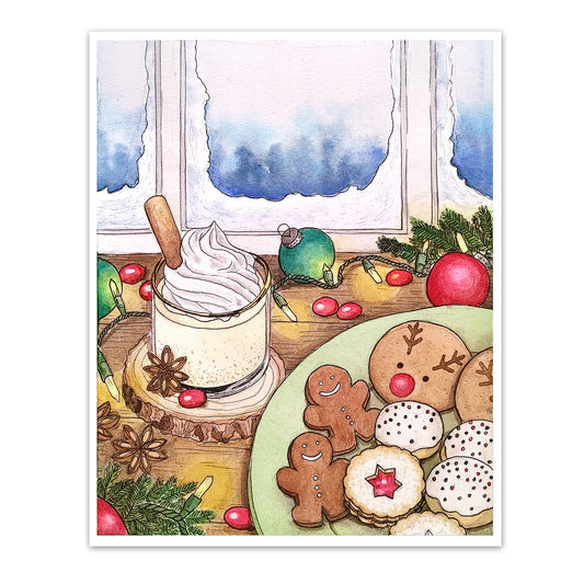 Eggnog and Cookies Art Print