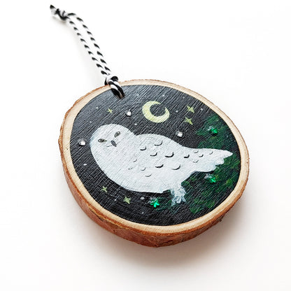 Mystical Snowy Owl Ornament