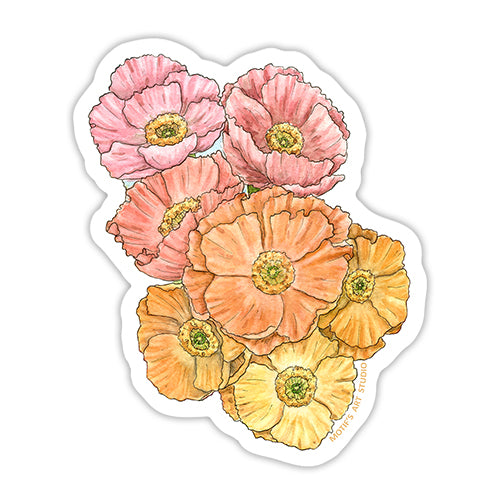 Spring Poppies Sticker